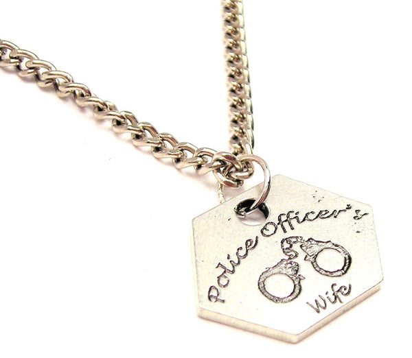 Police Officer's Wife Single Charm Necklace