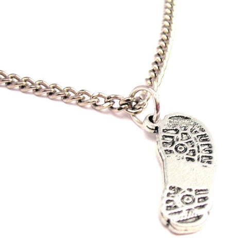 Combat Boot Print Single Charm Necklace