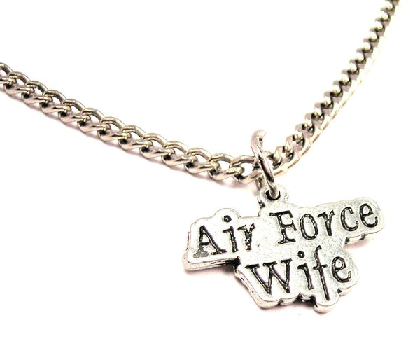 Air Force Wife Single Charm Necklace