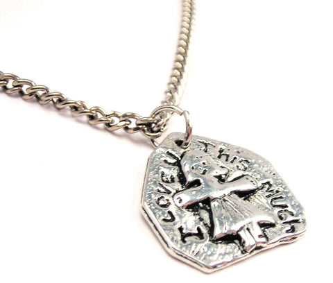 I Love You This Much Little Girl Single Charm Necklace