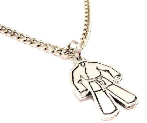 Karate Gi Uniform Single Charm Necklace