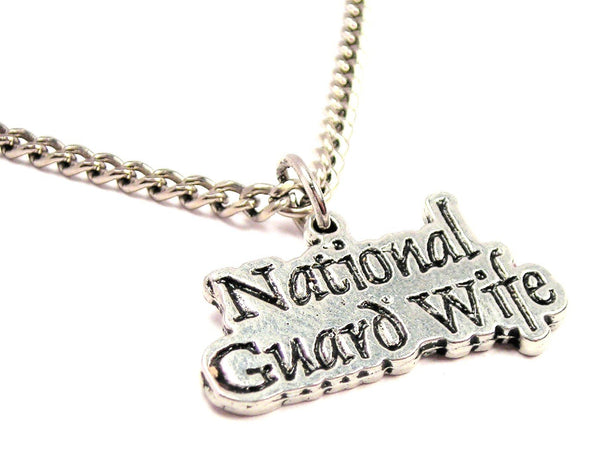 National Guard Wife Single Charm Necklace