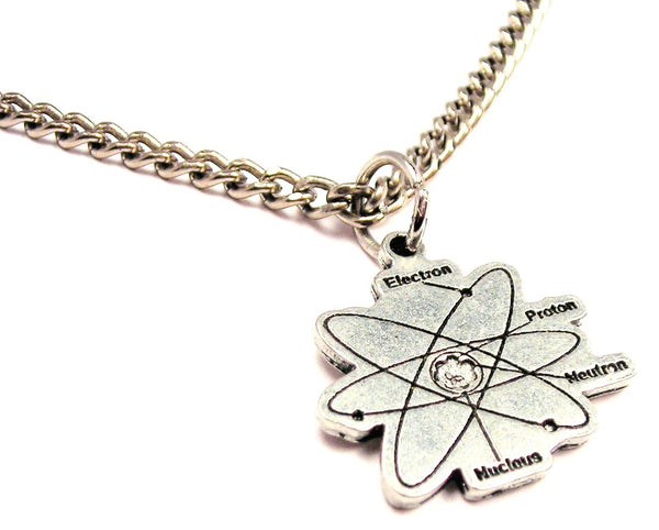 Science Atom Single Charm Necklace