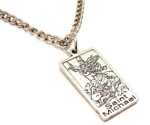 Saint Michael Single Charm Necklace