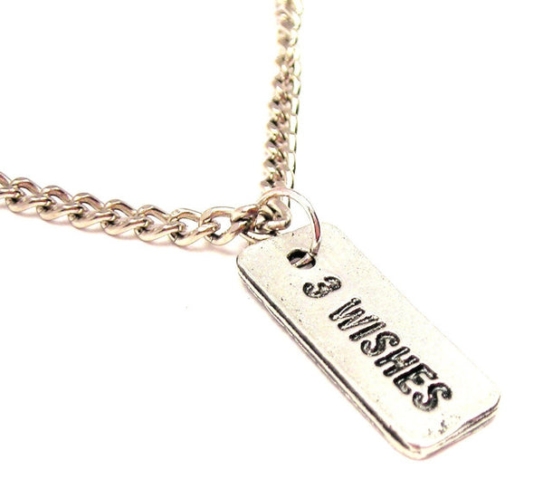 Three Wishes Single Charm Necklace