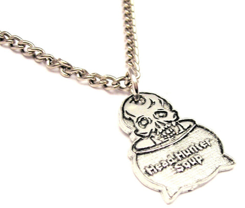 Head Hunter Soup Single Charm Necklace