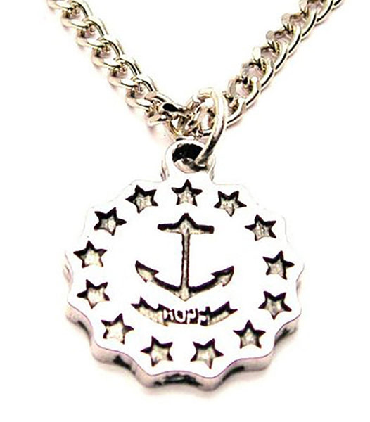 Rhode Island Hope Symbol Single Charm Necklace