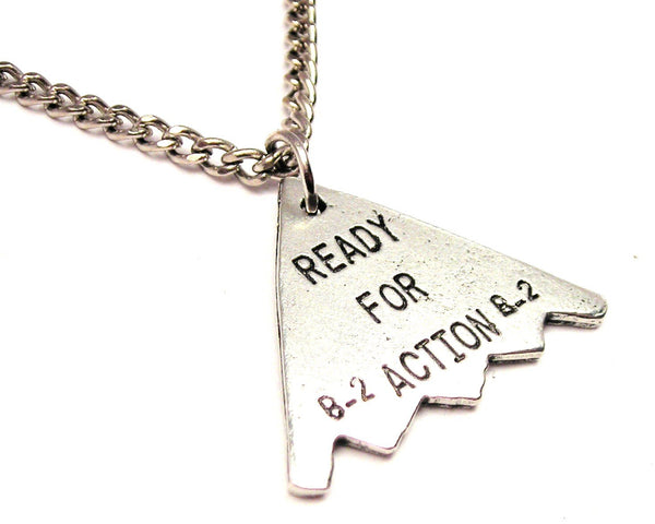 B-2 Ready For Action Single Charm Necklace