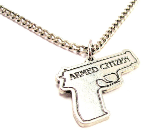 Armed Citizen Single Charm Necklace