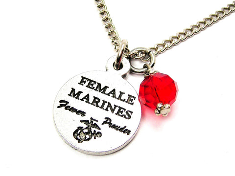 Female Marines Fewer Prouder Necklace