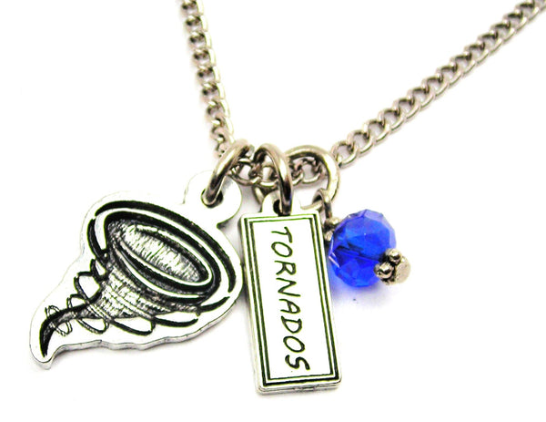 Tornado With Tornados Tab Necklace