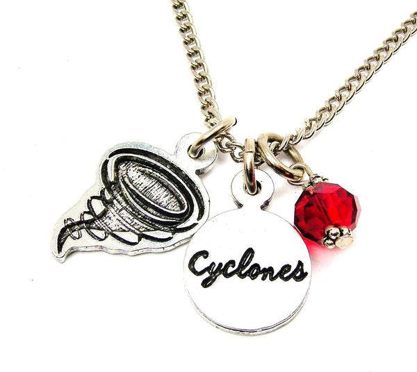 Cyclone With Cyclones Circle Necklace