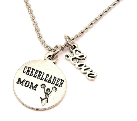 Cheerleader Mom 20" Chain Necklace With Cursive Love Accent