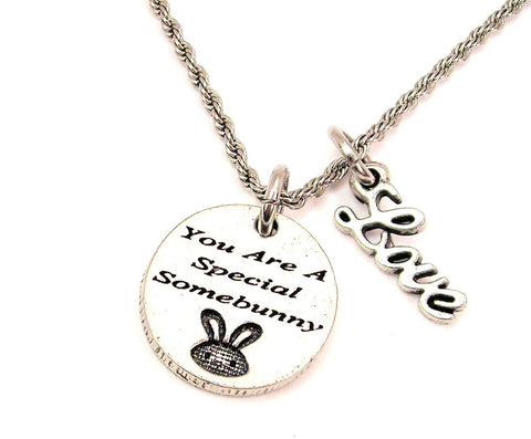 You Are A Special Somebunny 20" Chain Necklace With Cursive Love Accent