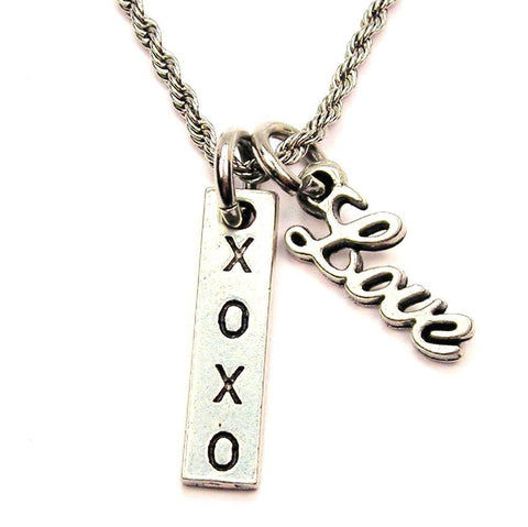 Xoxo 20" Chain Necklace With Cursive Love Accent