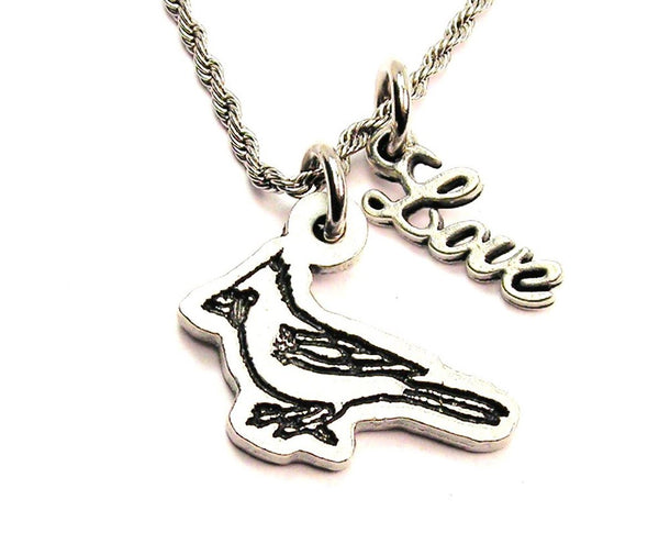 Cardinal 20" Chain Necklace With Cursive Love Accent