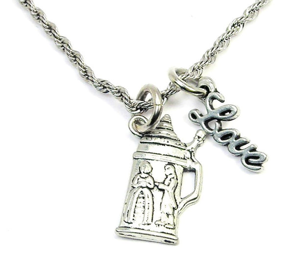 Collectible Stein 20" Rope Necklace With Love