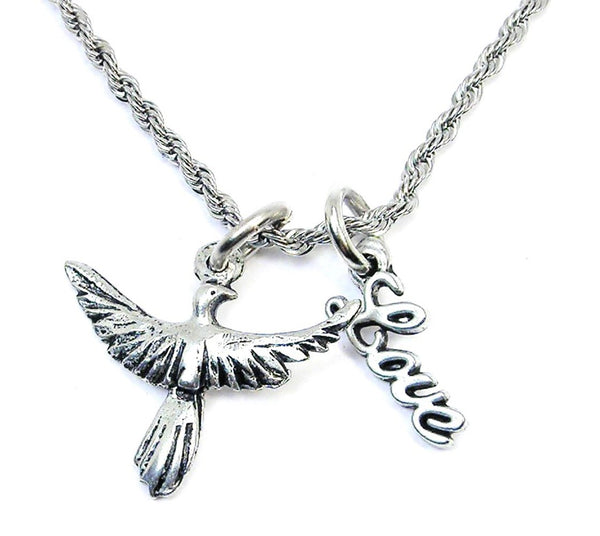 Phoenix 20" Rope Necklace With Love