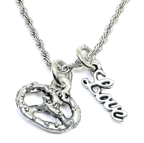 Pretzel 20" Rope Necklace With Love