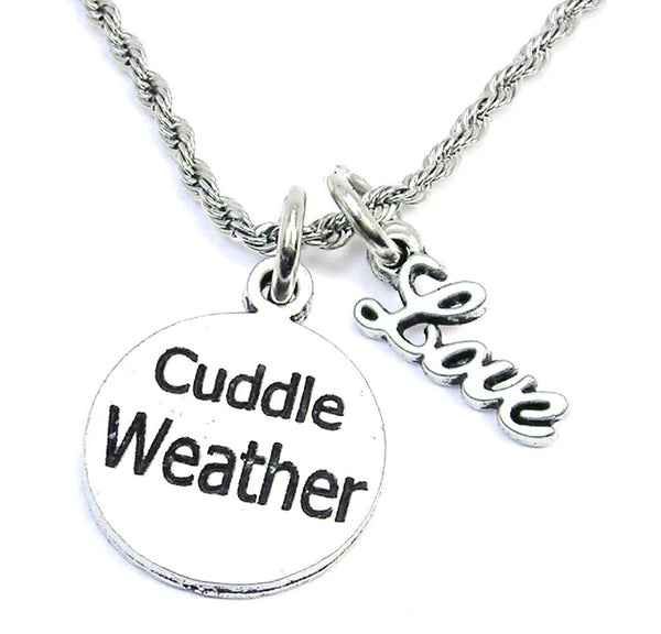 Cuddle Weather 20" Rope Necklace With Love