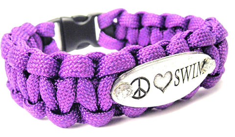 Peace Love Swim 550 Military Spec Paracord Bracelet