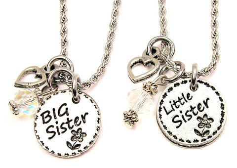 Big Sister And Little Sister Set Of 2 Rope Chain Necklaces