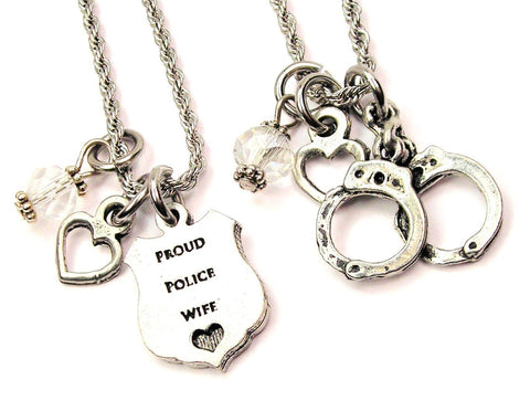 Police Wife Set Of 2 Rope Chain Necklaces