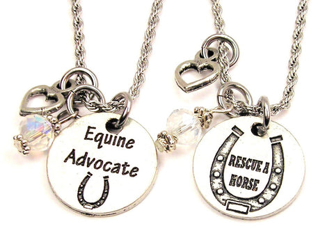 Horse Rescue Set Of 2 Rope Chain Necklaces