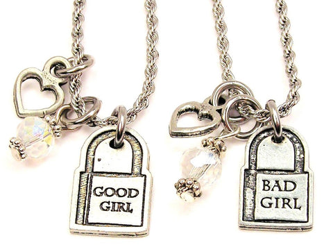 Good Girl Bad Girl Set Of 2 Rope Chain Necklaces