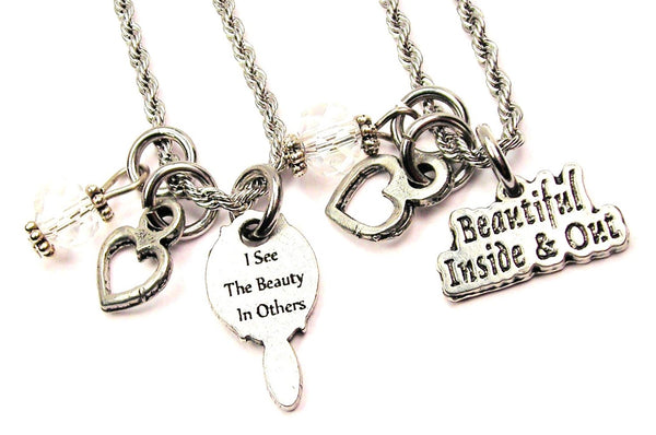 Beautiful Inside And Out Set Of 2 Rope Chain Necklaces