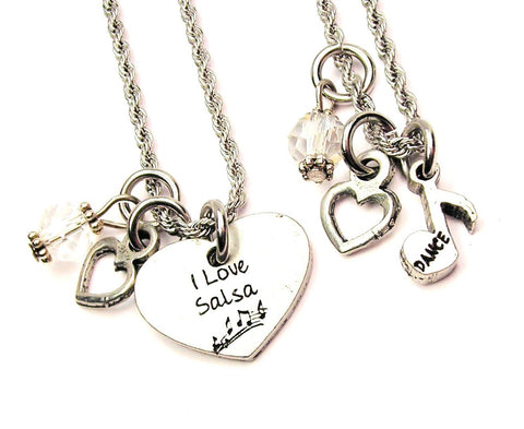 Salsa Music Set Of 2 Rope Chain Necklaces