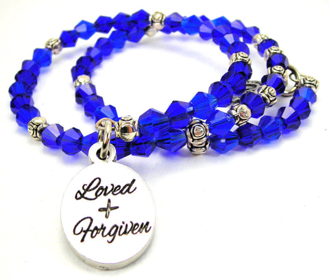 Loved And Forgiven Catalog Bicone Crystal Wrap - Sapphire