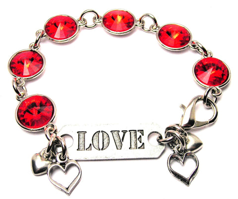 Love Crystal Connector Bracelet