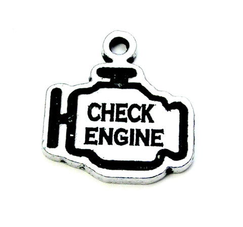 Check Engine light Genuine American Pewter Charm