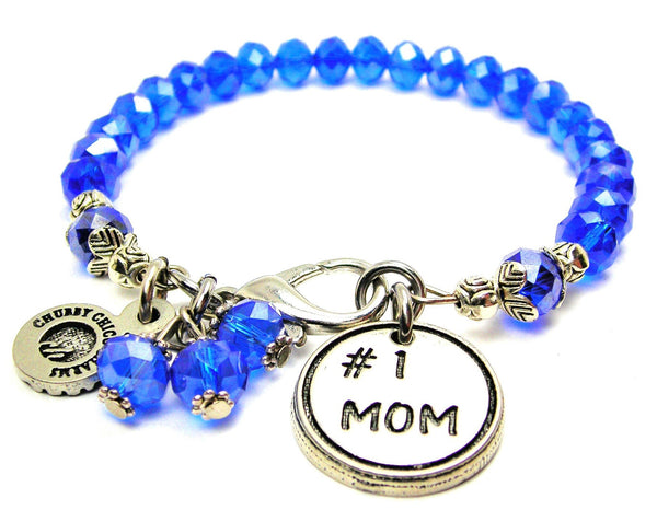 #1 Mom Catalog Splash Of Color - Sapphire - Bracelets - Chubby Chico Charms