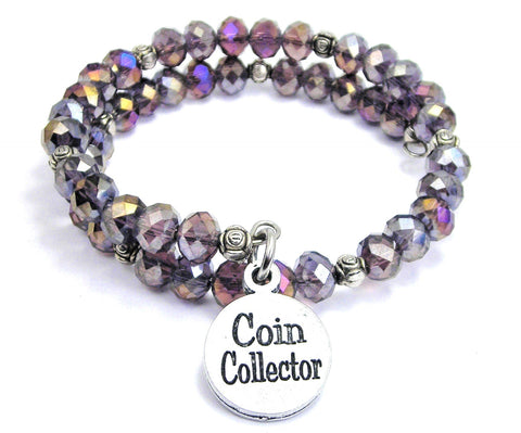Coin Collector Crystal Wrap Splash of Color Bracelet