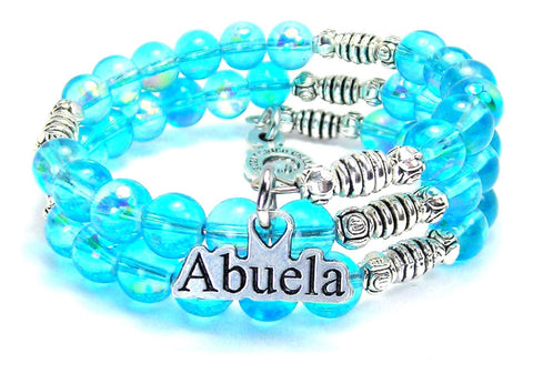 Abuela Sea Siren Ocean Glass Wrap Bracelet