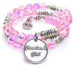 Grandma's Girl Sea Siren Ocean Glass Wrap Bracelet