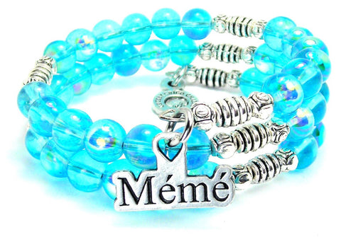 Meme Sea Siren Ocean Glass Wrap Bracelet