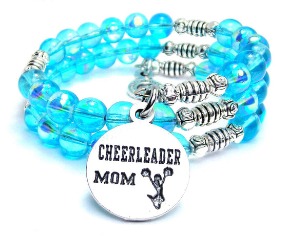 Cheerleader Mom Sea Siren Ocean Glass Wrap Bracelet