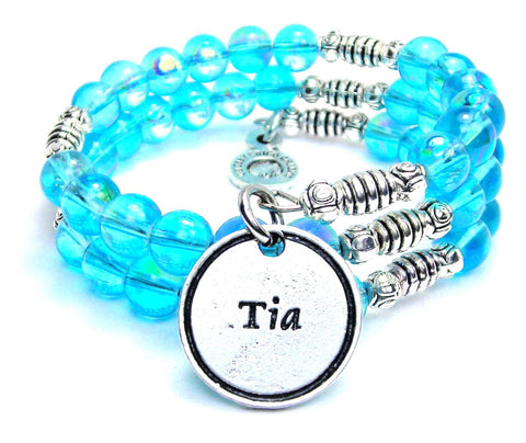 Tia Sea Siren Ocean Glass Wrap Bracelet