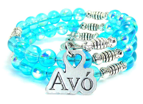 Avo Sea Siren Ocean Glass Wrap Bracelet