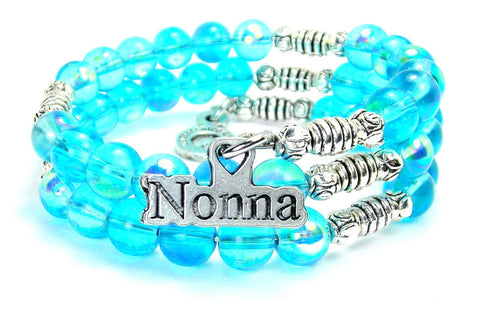 Nonna Sea Siren Ocean Glass Wrap Bracelet
