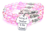 Being A Mother Is So Sweet Sea Siren Ocean Glass Wrap Bracelet