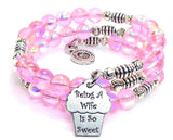 Being A Wife Is So Sweet Sea Siren Ocean Glass Wrap Bracelet