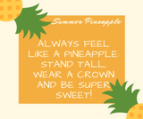 Summer Pineapple Bangle Bracelet