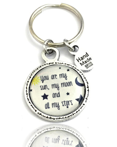 You Are My Sun My Moon And All My Stars Framed Resin Key Chain