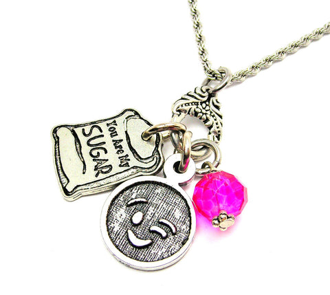 You Are My Sugar Catalog Necklace - Hot Pink