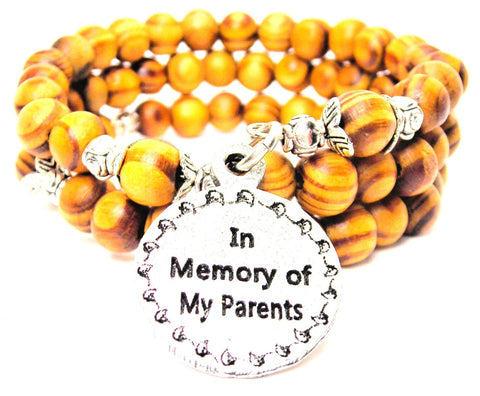 Natural Wood Bangle In Memory Of My Parents Natural Wood Wrap Bracelet