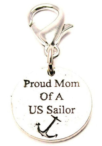 Proud Mom Of A US Sailor Zipper Pull